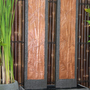 Twin Tower Bamboo Wall Fountain
